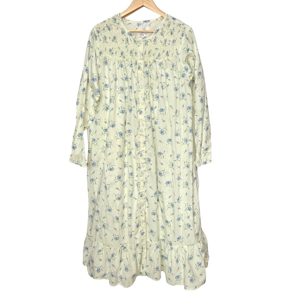 Erika Taylor Intimates Vintage Country Cottons Long Floral Nightgown. Large.